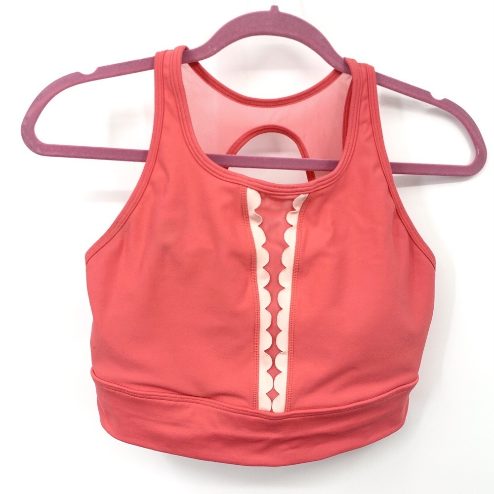 Calia Carrie Underwood Women Size Small Sports Bra Pink Mesh High Neck Pull On‎